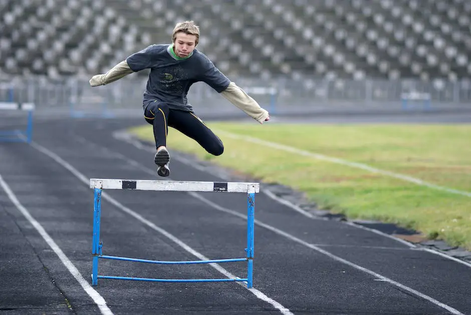 Image depicting the challenges faced in BabyAGI. The image shows a person leaping over hurdles, symbolizing the challenges, with the word 'Challenges' written above the hurdles.