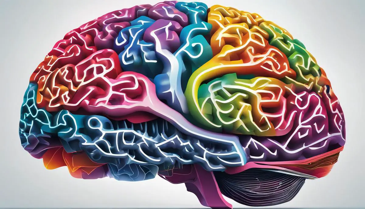 Illustration of a colorful brain representing BabyAGI's cognitive capabilities