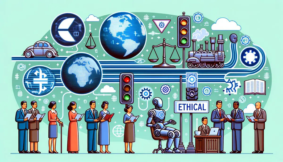 illustration of AI advancements and the ethical considerations