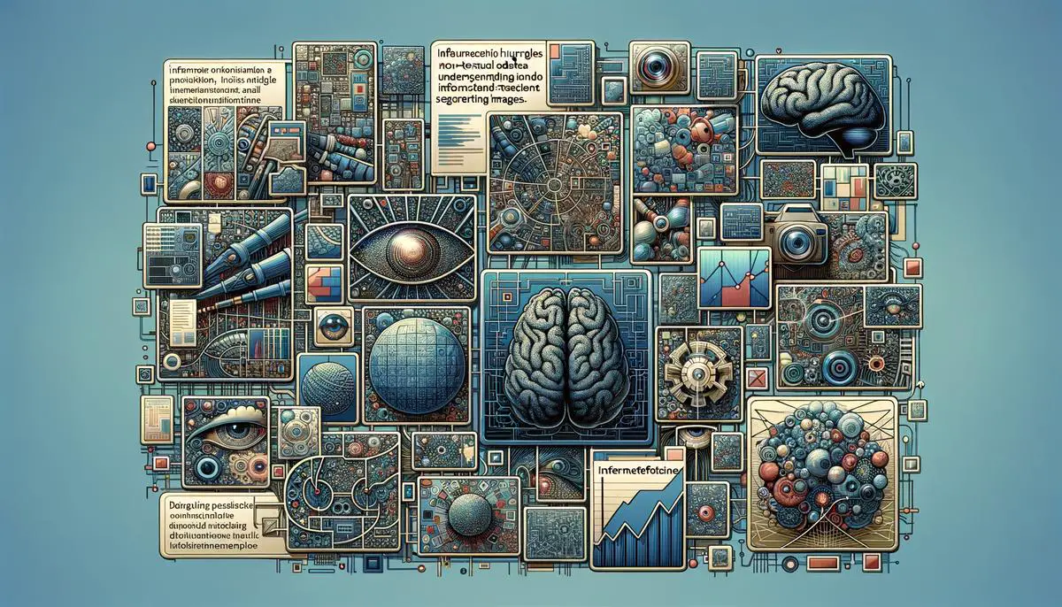 Illustration of the challenges faced by Meta AI in image segmentation, depicting complex neural networks and diverse visual content