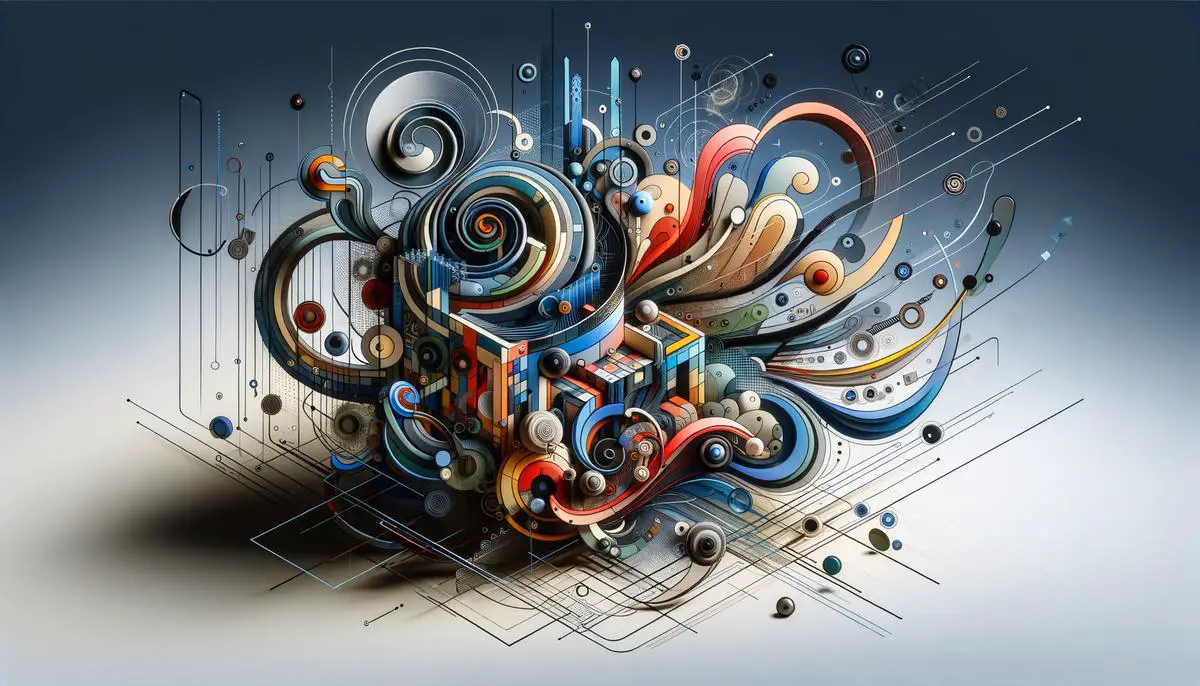 Abstract digital illustration representing the complex integration and challenges of the Segment Anything Model.